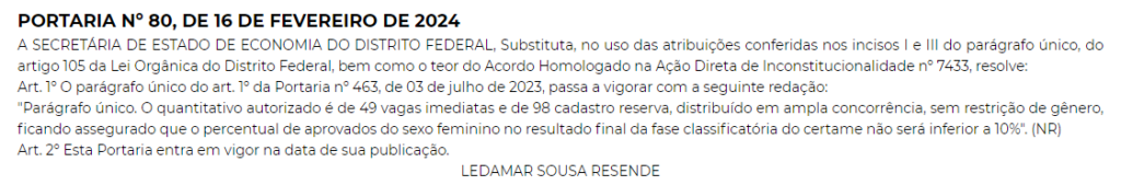 Concurso PMDF para Oficial não terá restrição de vagas por gênero