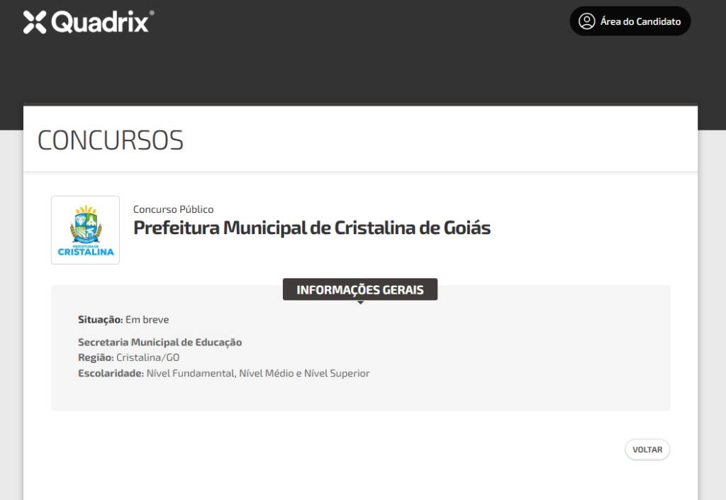 Concurso Cristalina: banca definida!