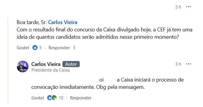 Convocação imediata dos aprovados do concurso Caixa