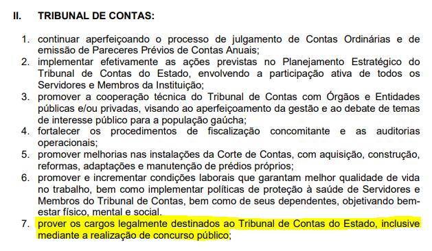 PLDO 2025 prevê novo concurso do TCE RS