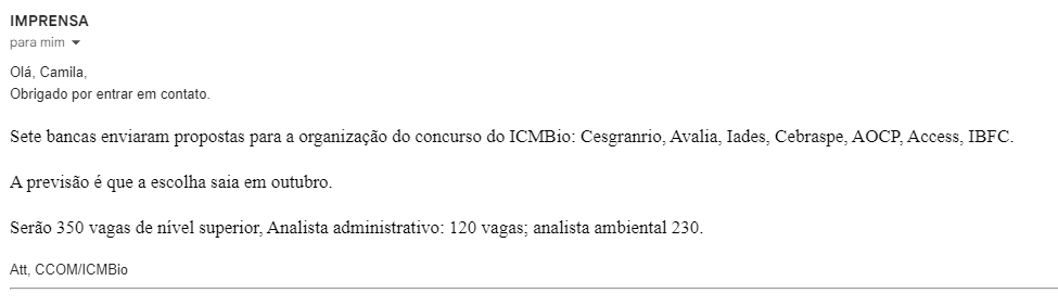 Saiba quais bancas querem organizar o concurso ICMBio!