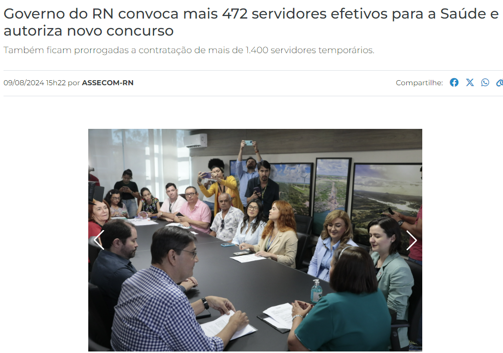 Concurso Saúde RN é autorizado