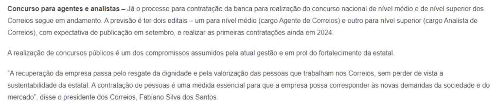 Correios: concurso para médio e superior ainda em setembro