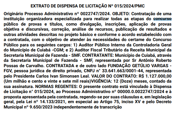 Concursos ISS e CGM Cuiabá: FGV organizará os editais!