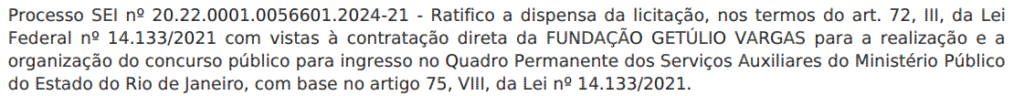 FGV é definida como banca organizadora