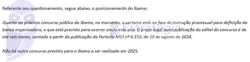 Banca organizadora do concurso IBAMA neste ano!