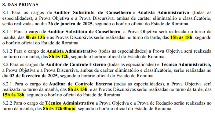 Fique atento aos prazos do cronograma de concurso TCE RR!