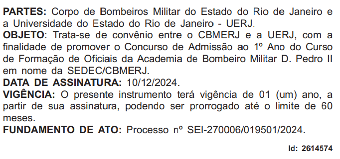 Concurso Bombeiro RJ para Oficial será realizado pela UERJ