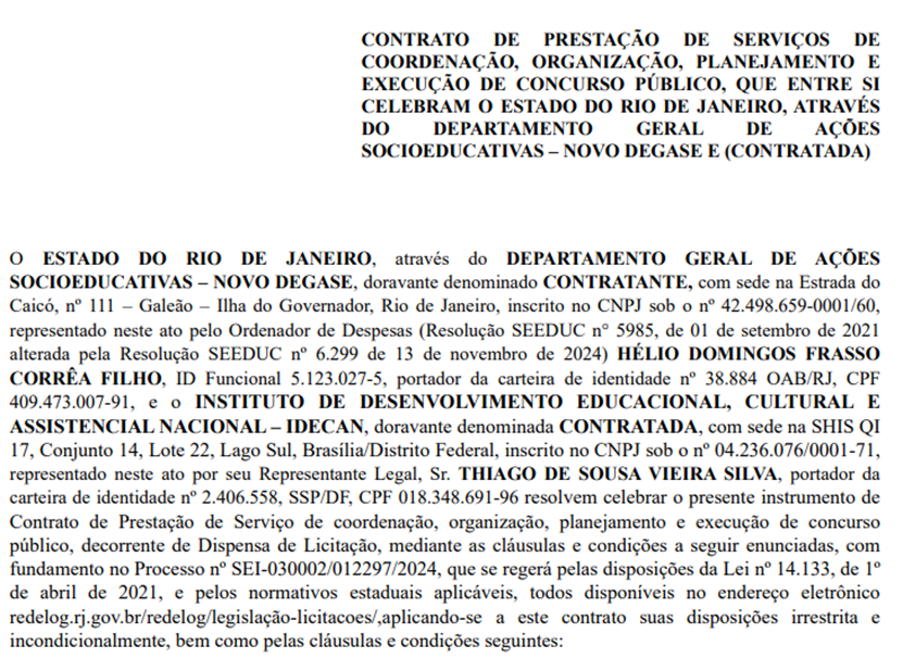 Idecan será a banca do novo concurso Degase RJ