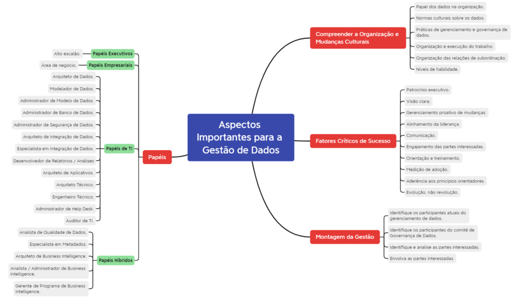 Figura 19 – Aspectos Importantes para a Gestão dos Dados do DAMA - DMBOK.