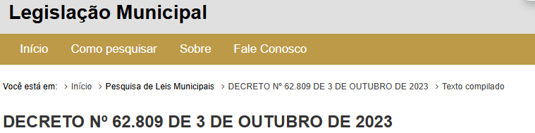 Reorganização da CGM-SP: Decreto Municipal  62.809/2023