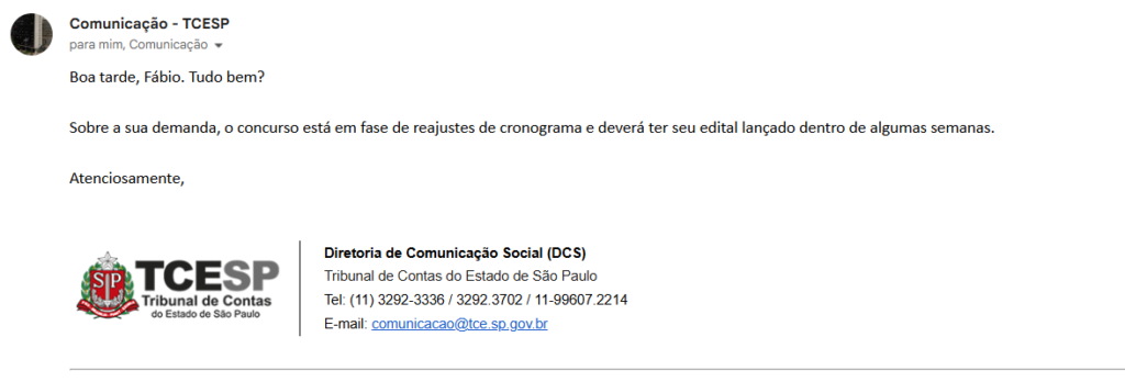 Edital do concurso TCE SP para Auditor é previsto para as próximas semanas!