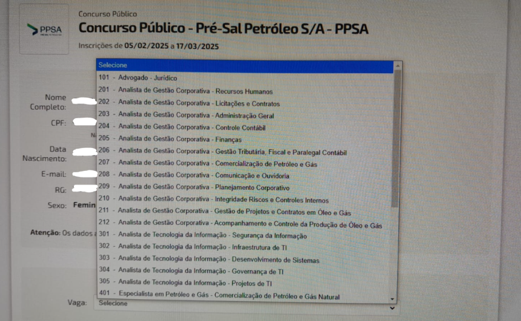 Último dia de inscrição para o concurso PPSA; participe!