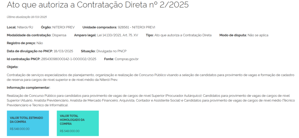 Consulplan confirmada como banca do concurso Niterói Prev!