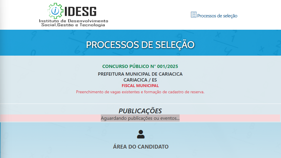 Cariacica ES terá novo concurso público para Fiscal!