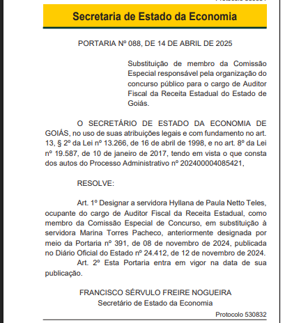 comissão do concurso Sefaz GO é alterada!