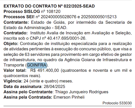 Concurso Goinfra: banca contratada; edital terá 63 vagas!