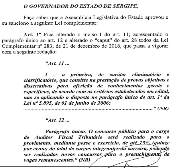 Concurso Sefaz SE 2025: edital deve sair após alteração de Lei