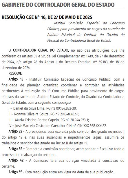 Concurso CGE SP: comissão formada para novo edital