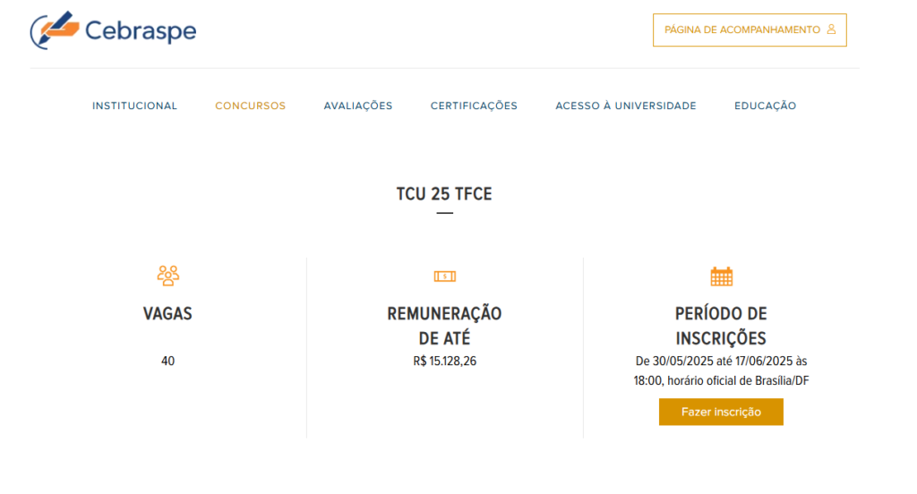 Isenção da taxa do concurso TCU deve ser solicitada até 03/06!