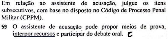 STM: recursos para Analista Judiciário Área Judiciária (AJAJ) - QUESTÃO 59