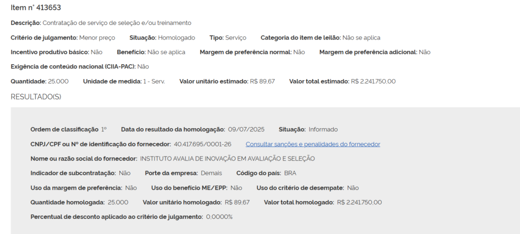 Instituto Avalia é a banca do concurso PC MS