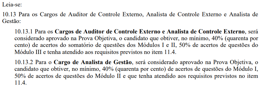 Retificação do concurso TCE PE muda nota mínima da prova!