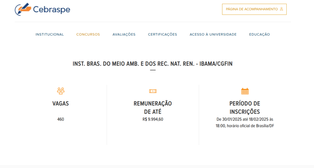 Concurso IBAMA: Cebraspe libera resultados da biopsicossocial e heteroidentificação