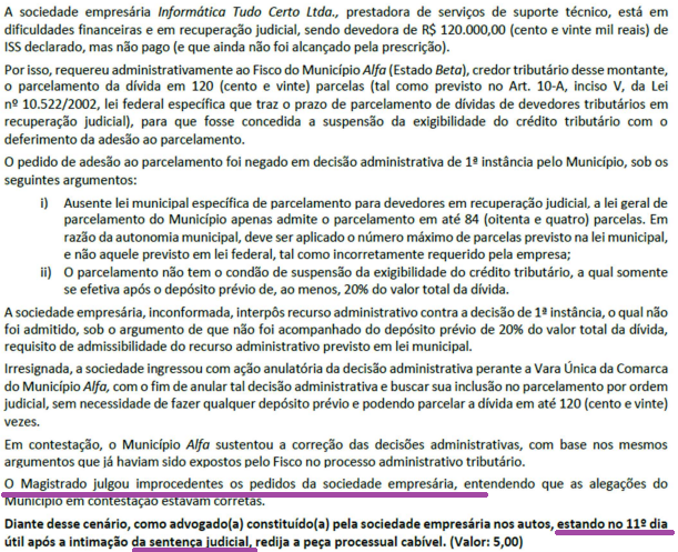 Peças de Direito Tributário