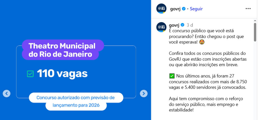 Concurso Theatro Municipal RJ terá edital em 2026!