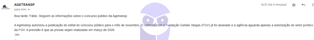 Concurso Agetransp RJ terá novo edital em novembro