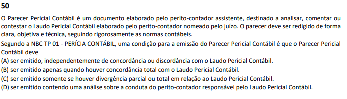 Recursos para a questão nº 49 da prova do Exame CFC 2025.2