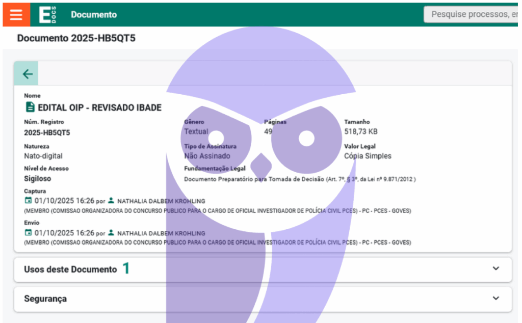 Concurso PC ES: edital é revisado pelo Ibade