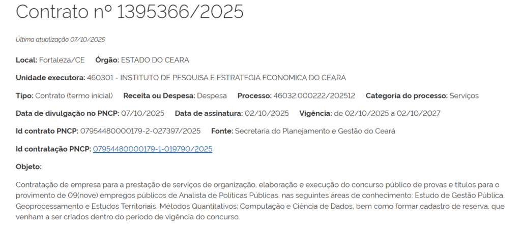 banca concurso IPECE