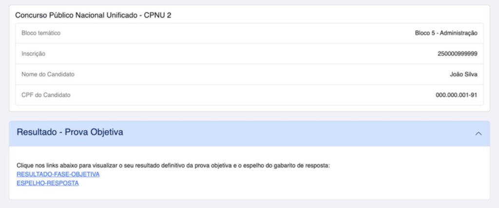 CNU 2025: como acessar gabarito definitivo e Cartão-Resposta