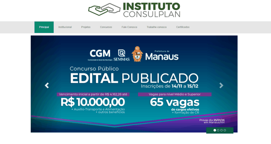 Inscrições ABERTAS para o concurso CGM Manaus!