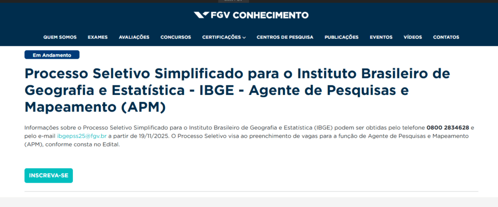 IBGE prorroga inscrições do PSS com mais de 9 mil vagas!