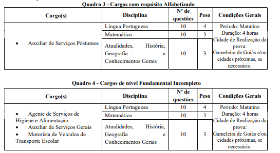 concurso gameleira: prova objetiva