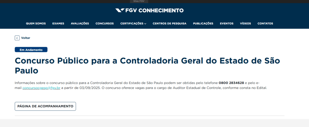 Concurso CGE SP: gabaritos publicados!