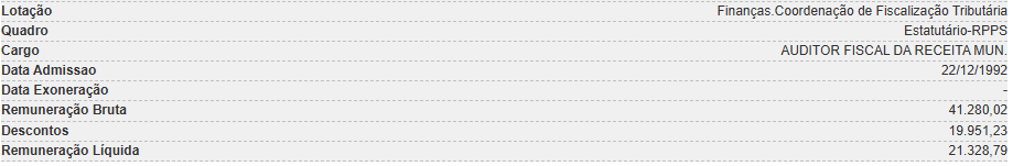remunerações portal da transparência