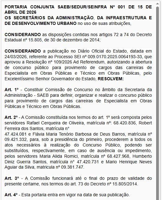 SAEB forma comissão organizadora para o concurso!