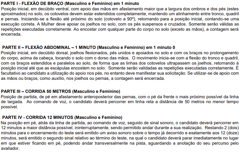 Exercícios e critérios de avaliação do concurso GCM Ibaté