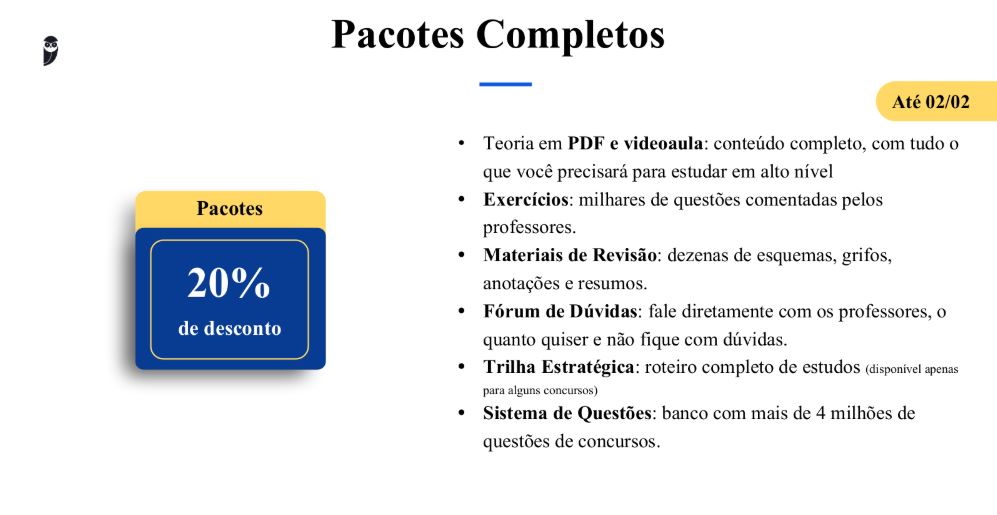 Pacotes com desconto até 02/02 [ÚLTIMO LOTE]