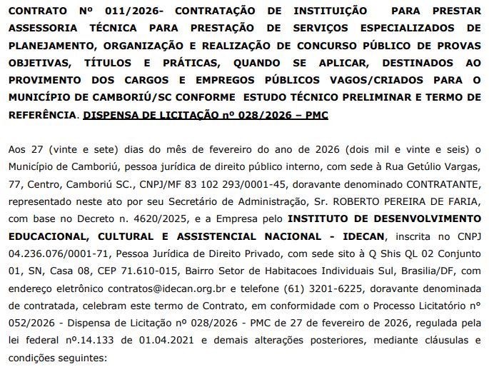 Concurso ISS Camboriú: edital iminente com inicial de R$ 6 mil
