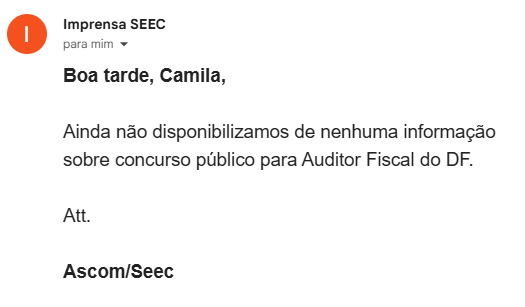 Concurso Sefaz DF segue sem previsão de edital, diz órgão