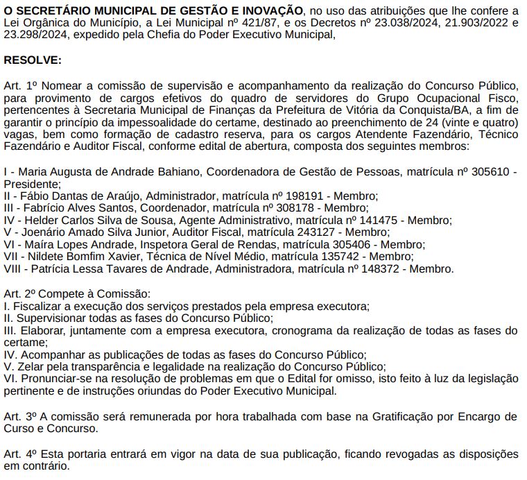 Concurso ISS Vitória da Conquista BA: