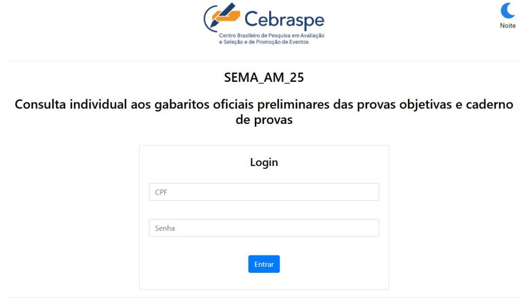 Concurso SEMA AM: liberada consulta aos gabaritos!
