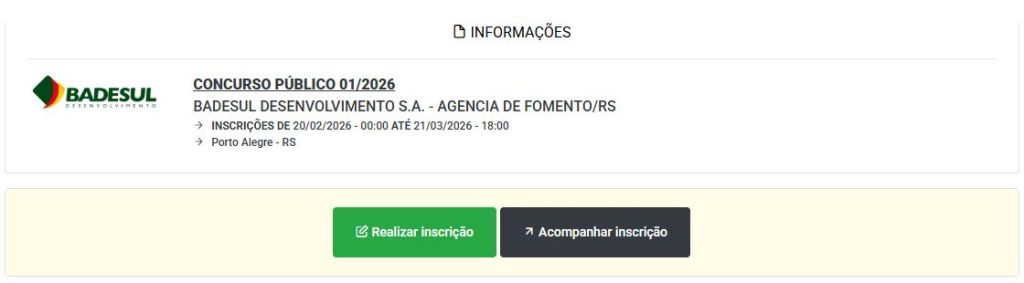Concurso Badesul: último dia de inscrição; não perca o prazo