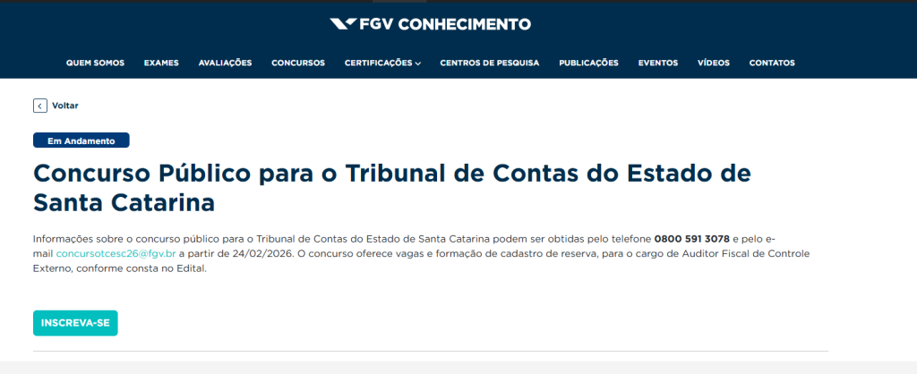 TCE SC: benefícios do concurso atraem candidatos para o concurso