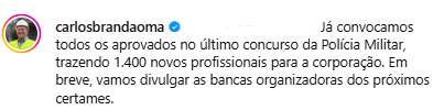 Concursos policiais MA: governador confirma que escolha das bancas é iminente